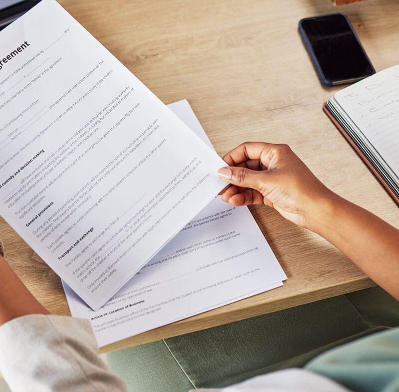 lawyer reviewing a child custody battle case in San Antonio