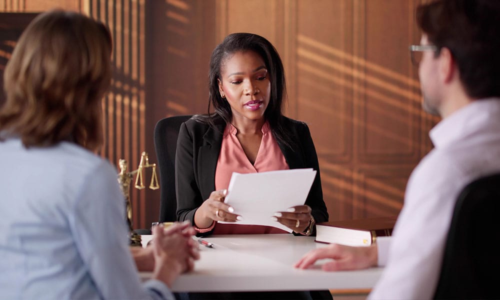 couple meeting with a divorce lawyer in San Antonio, TX