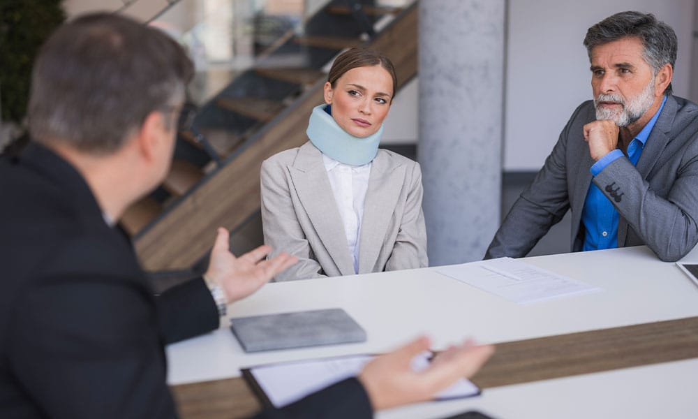 couple meeting with their personal injury lawyer in San Antonio, TX
