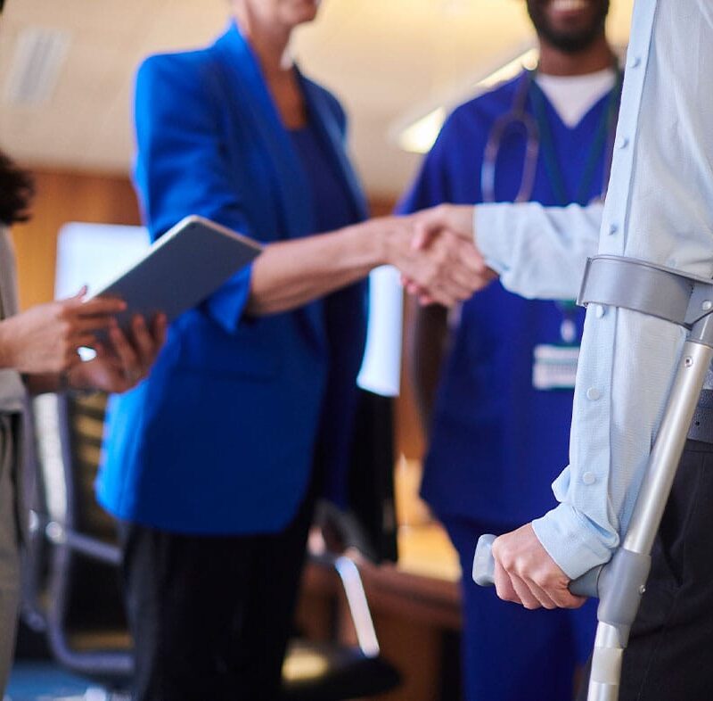 meeting between a client and personal injury lawyers in San Antonio, TX