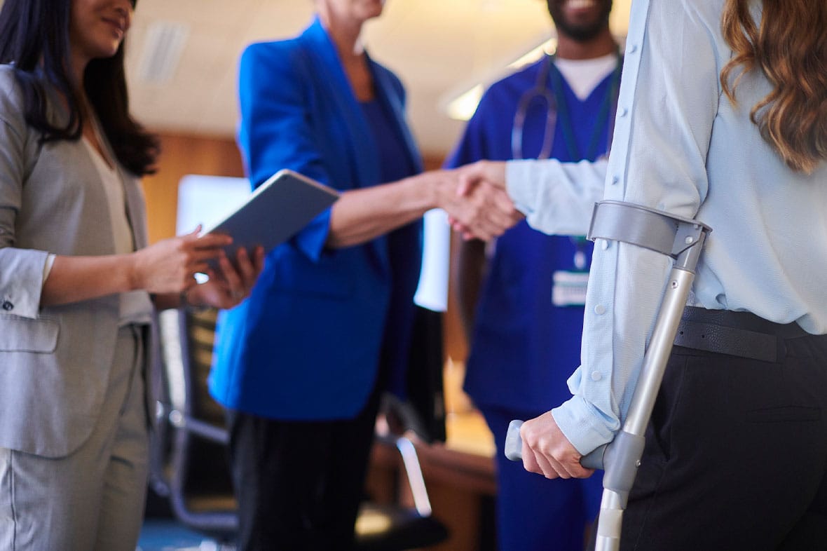 meeting between a client and personal injury lawyers in San Antonio, TX