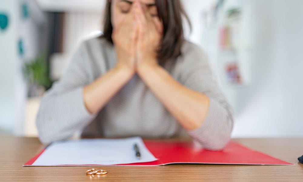 client gathering documents to file for divorce in San Antonio, TX